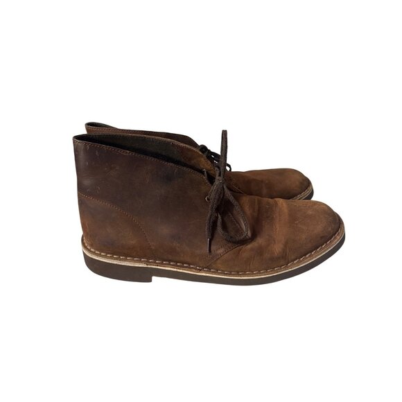 Clarks Mens 10 Dark Brown Leather‎ Desert Boots Lace-Up  display picture 1